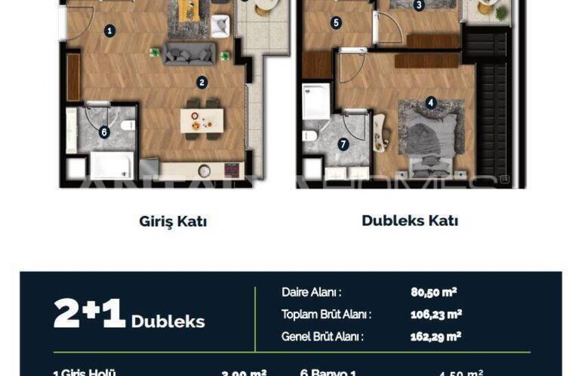 Flats in a Complex with Rich Amenities in Antalya Lara 13