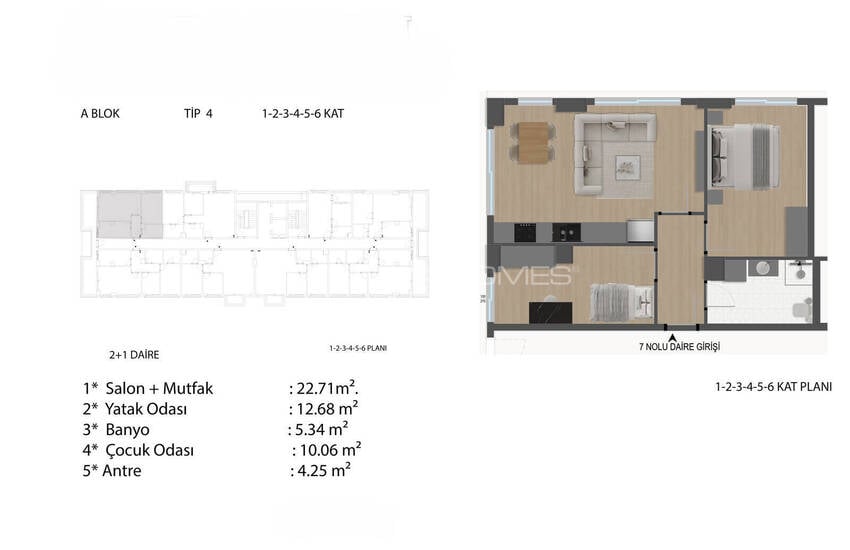 Apartments with a Pool and Security in Antalya Kepez 39