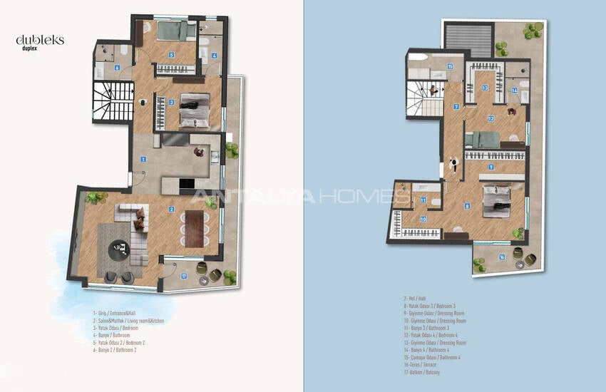 3- En 4-slaapkamerappartementen Aan Zee In Antalya Muratpaşa 19