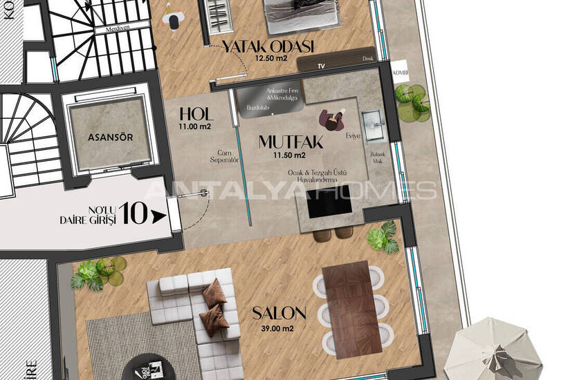 3- En 4-slaapkamerappartementen Aan Zee In Antalya Muratpaşa 21