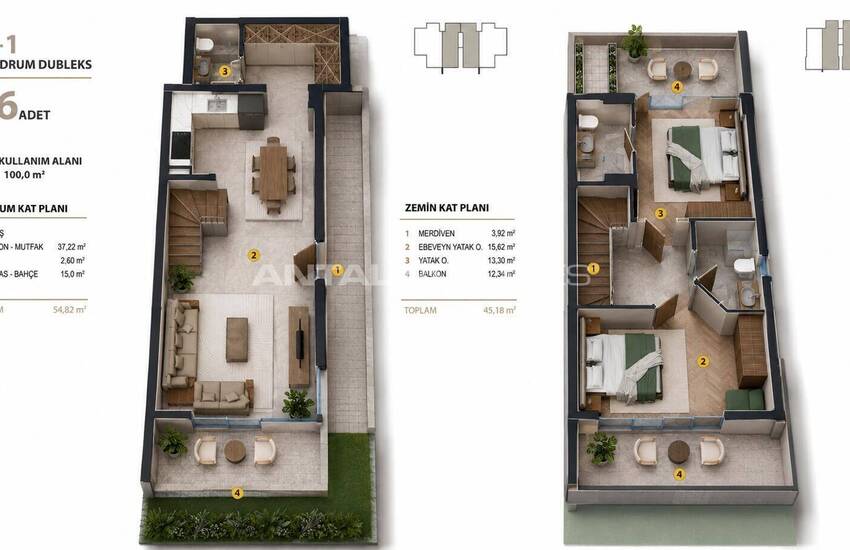 2- Und 3-zimmer-wohnungen Mit Meerblick In Antalya Kalkan 29