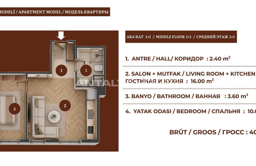 Меблированная вилла с 4 спальнями и бассейном в Каше, Анталия 9