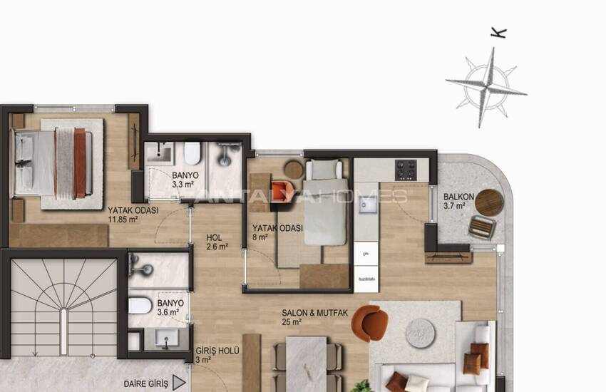 Apartments with Sea Views in a Pool Complex in Konyaalti Antalya 8