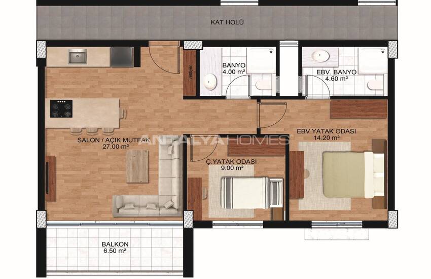 Apartments with Rich Communal Amenities in Antalya Altintas 16