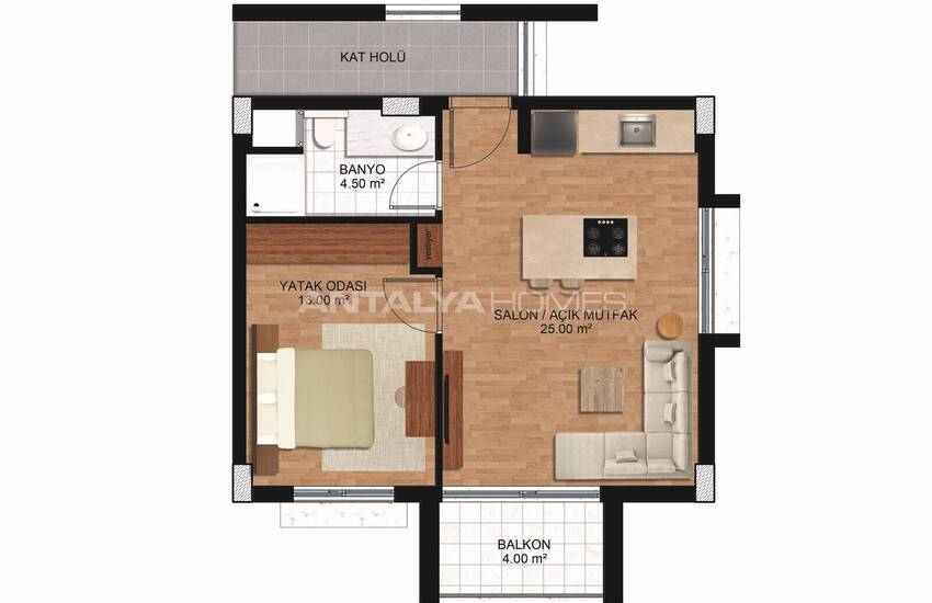 Apartments with Rich Communal Amenities in Antalya Altintas 15