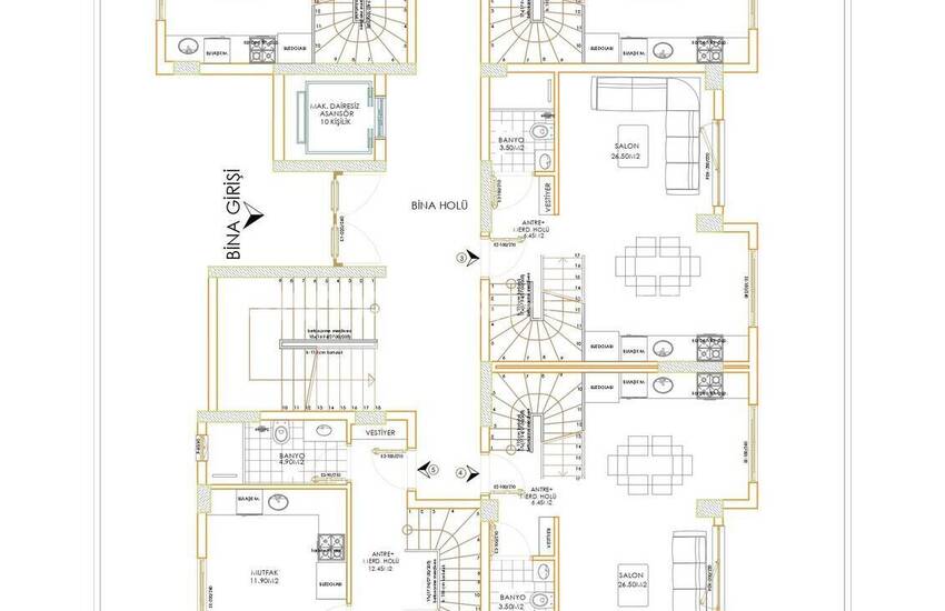 Middle and Ground Floor Apartments with Pool in Antalya Kepez 25