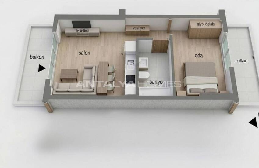 Duplex- Och Bottenvåningslägenheter Med Naturutsikt I Antalya 37