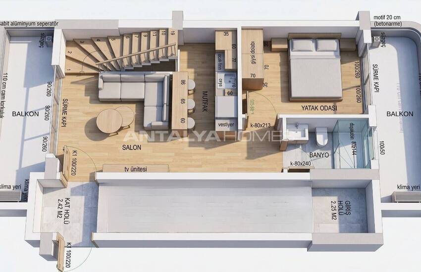 Duplex- Och Bottenvåningslägenheter Med Naturutsikt I Antalya 38