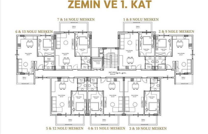 Appartements Avec De Nombreux Équipements Communs À Alanya Turquie 14