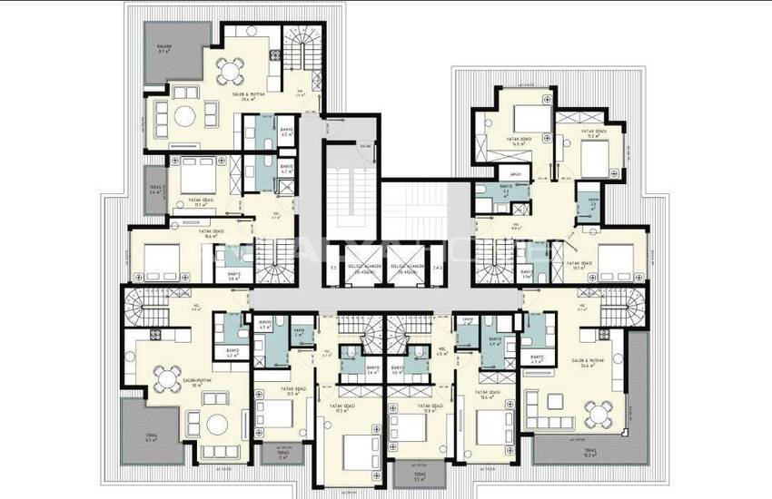 Sea and Castle View Apartments with Rich Amenities in Alanya 20