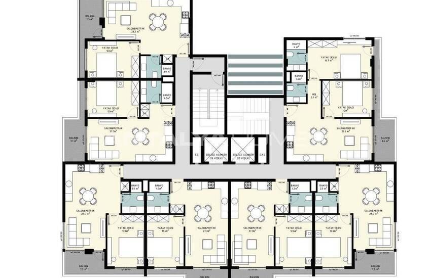 Sea and Castle View Apartments with Rich Amenities in Alanya 18