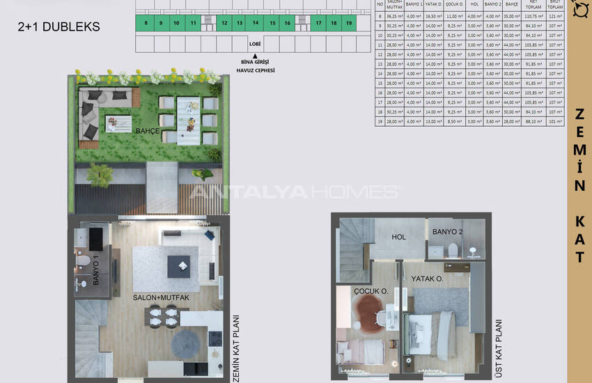 Beaux Appartements Avec Jardin Commun À Antalya Kepez 24