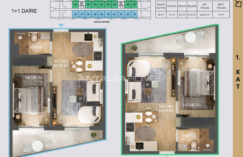 Beaux Appartements Avec Jardin Commun À Antalya Kepez 25
