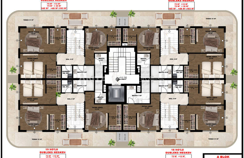 Apartments with Shared Pool Near the Beach in Alanya Center 27