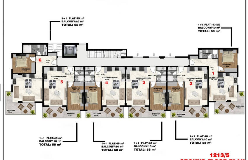 Turnkey Sea-view Flats for Sale in Alanya Turkey 26