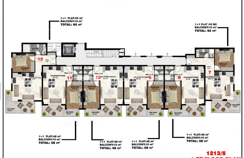 Turnkey Sea-view Flats for Sale in Alanya Turkey 22