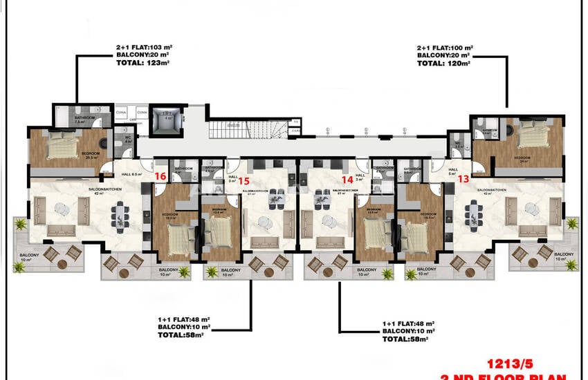 Turnkey Sea-view Flats for Sale in Alanya Turkey 23