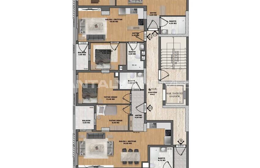 Modern Flats in a Prime Location in Antalya Muratpaşa 17