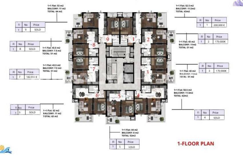 Stylish Flats 750 M From the Beach in Alanya Mahmutlar 25