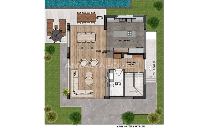 Natuur Uitzicht Villa's Met Gedeeld Zwembad In Döşemealtı Antalya 56