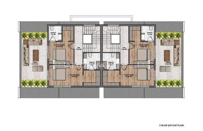 Natuur Uitzicht Villa's Met Gedeeld Zwembad In Döşemealtı Antalya 52