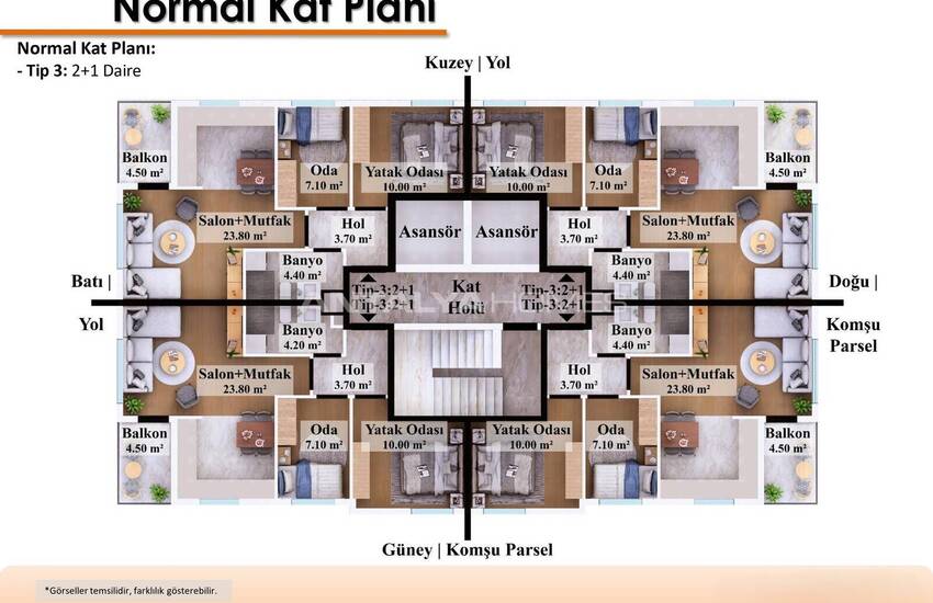 Appartements Près De L'hôpital À Antalya Muratpaşa 13