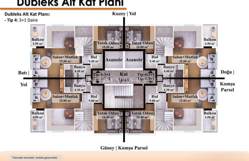 Appartements Près De L'hôpital À Antalya Muratpaşa 15