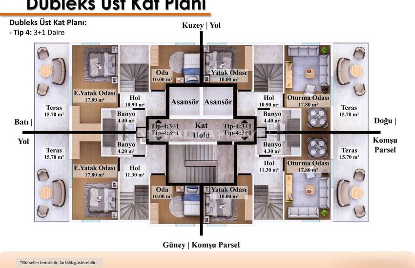 Appartements Près De L'hôpital À Antalya Muratpaşa 16