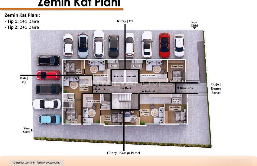 Appartements Près De L'hôpital À Antalya Muratpaşa 10