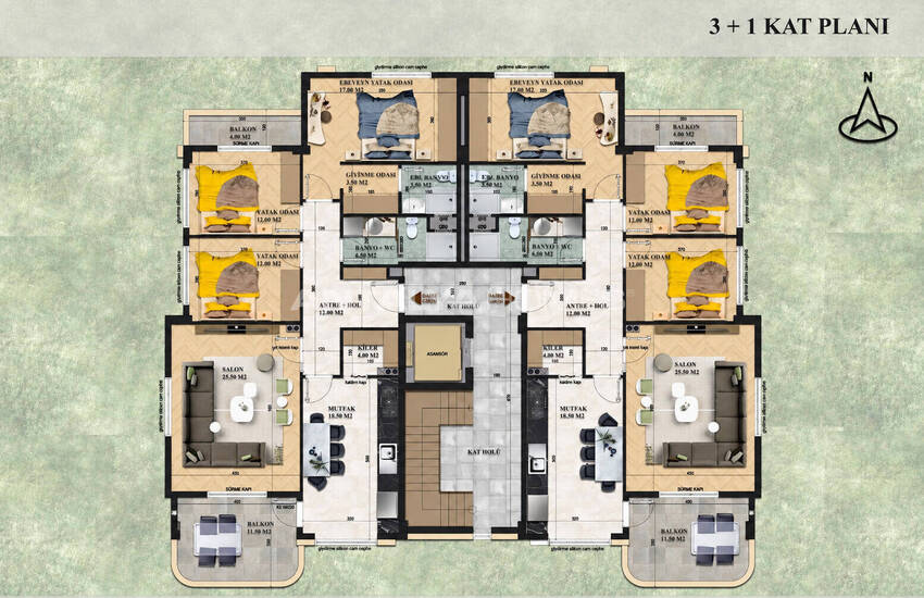 Stylish Apartments with Practical Layouts in Serik Antalya 35