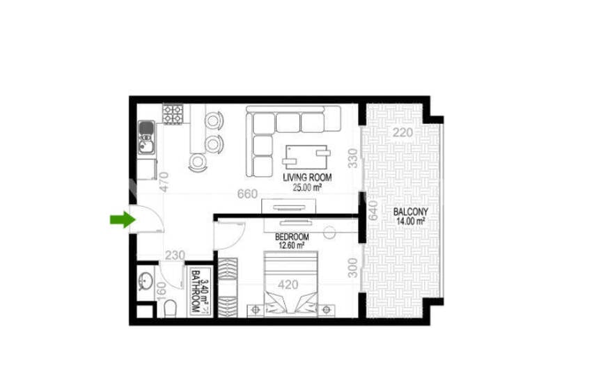 Квартиры в комплексе в 750 м от моря в Алании, Махмутлар 45