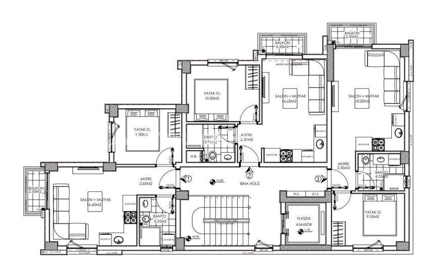 Affordable Flats with Communal Pool in Kepez Antalya 13