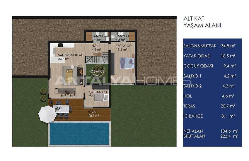 Luxe Ontworpen Ruime Duplex Villa's In Bodrum Gumusluk 15