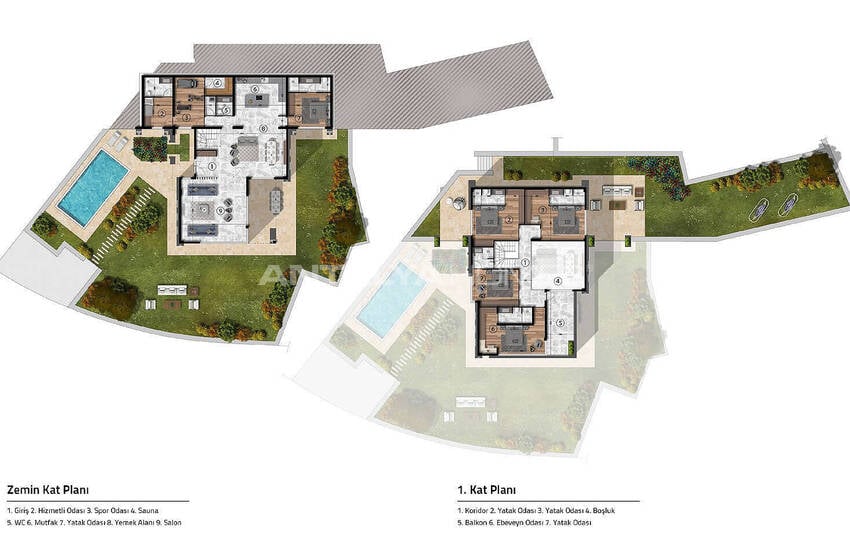 فلل بإطلالة بانورامية مع ميزات مميزة في بودروم 36