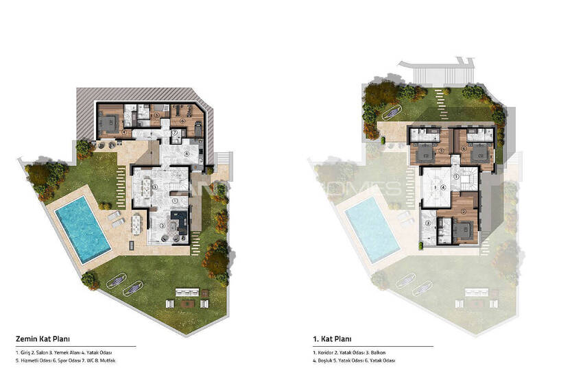 فلل بإطلالة بانورامية مع ميزات مميزة في بودروم 45