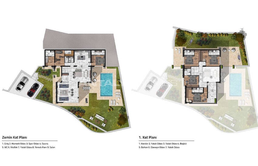 فلل بإطلالة بانورامية مع ميزات مميزة في بودروم 35