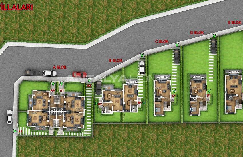 Fethiye'nin Merkezinde Bahçeli ve Modern Tasarımlı Villalar 57