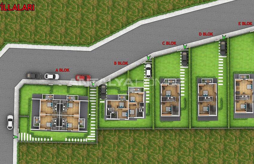 Fethiye'nin Merkezinde Bahçeli ve Modern Tasarımlı Villalar 58