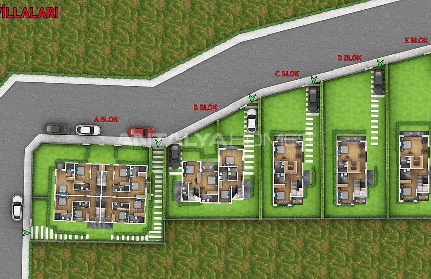 Fethiye'nin Merkezinde Bahçeli ve Modern Tasarımlı Villalar 56