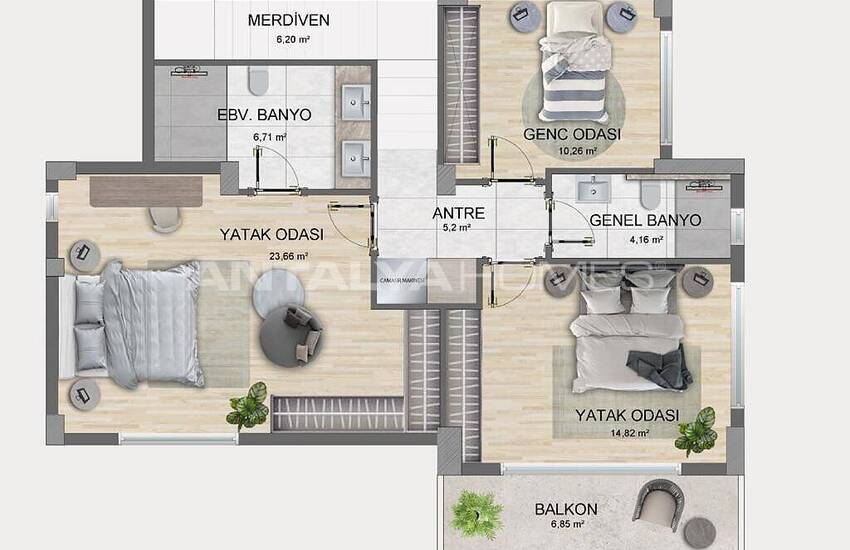 ویلاهای با دید دریا با استخر خصوصی در بدروم 35