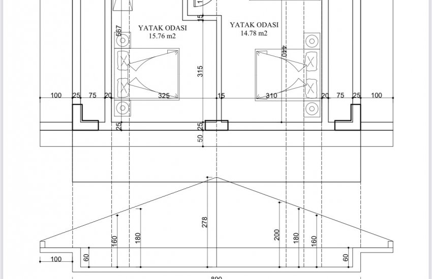 Modern Triplex Villas with Pool and Garden in Fethiye, Mugla 41