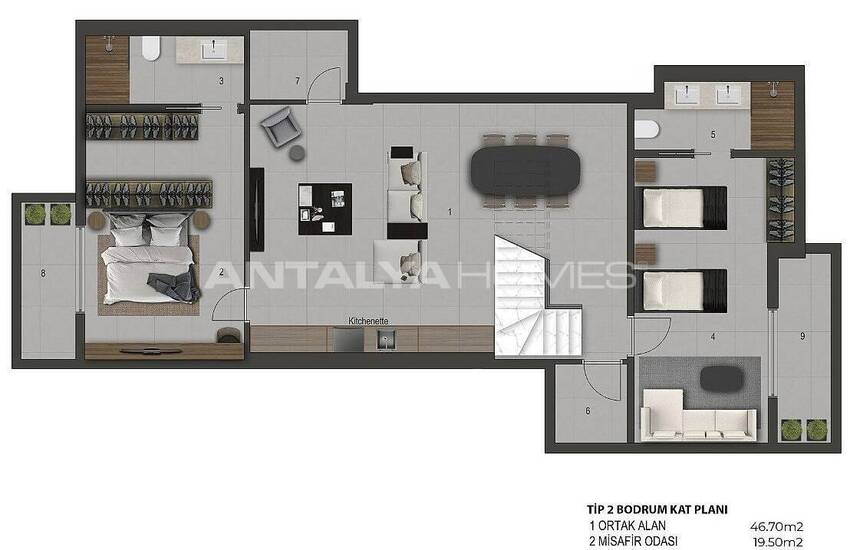 New Houses with an Advantageous Location in Bodrum Mugla 6