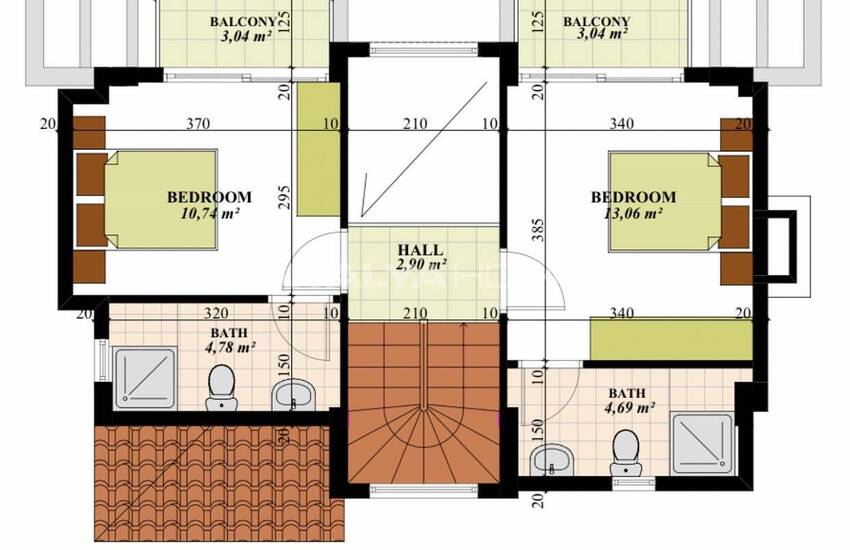 Detached Villa with Private Pool and Mountain Views in Fethiye 38