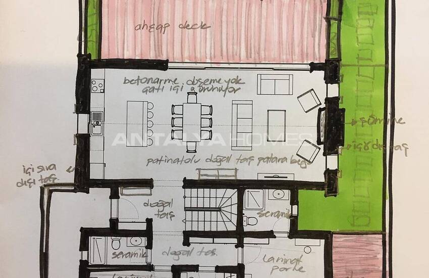 منازل من طابق واحد مع مناظر طبيعية في فتحية أوزوملو 48