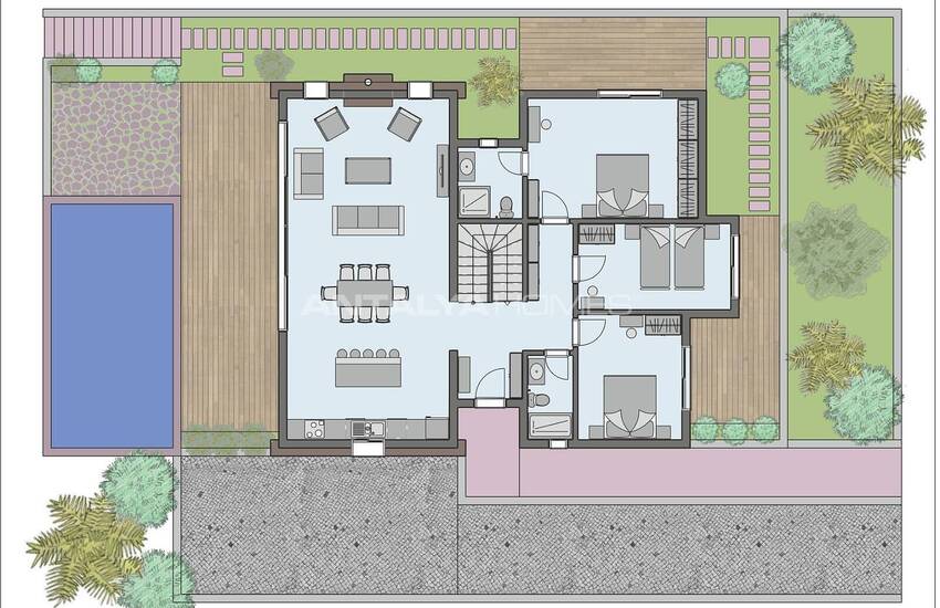 منازل من طابق واحد مع مناظر طبيعية في فتحية أوزوملو 47