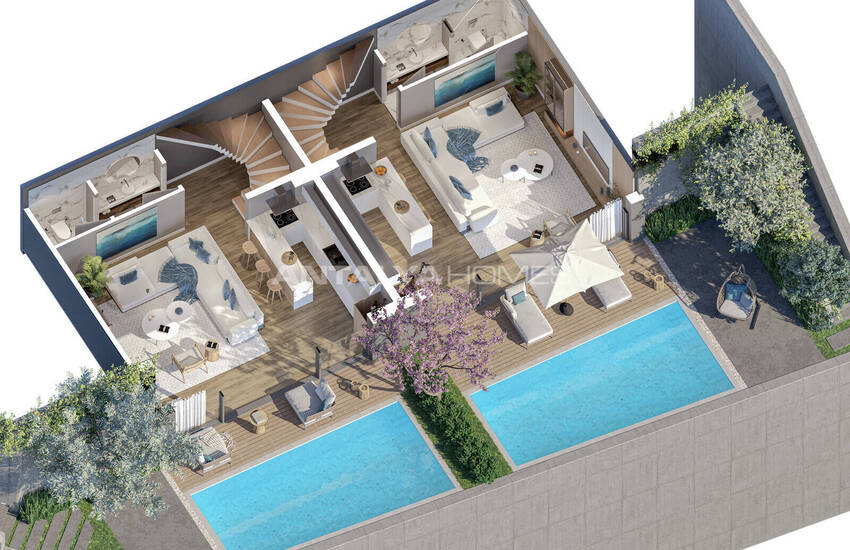 Villas Luxueuses Près De L'aéroport À Adabuku Bodrum 37