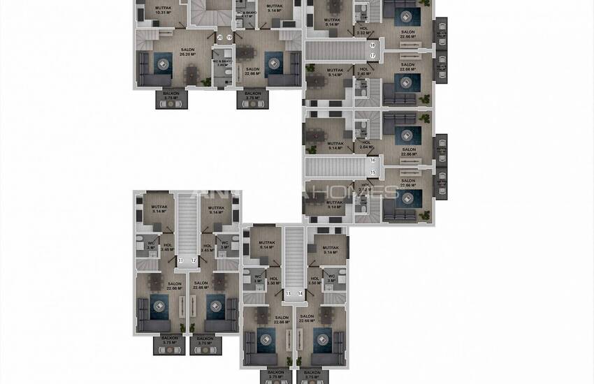 Appartements Luxueux Dans Une Résidence Avec Piscine À Fethiye 16