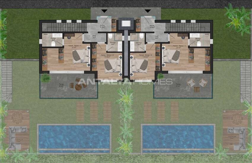 Stylish Villas with Panoramic Sea Views in Gumusluk Bodrum 21