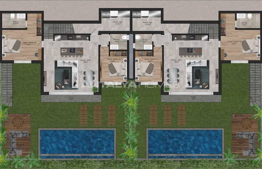 Stylish Villas with Panoramic Sea Views in Gumusluk Bodrum 22