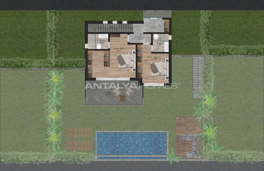 Stylish Villas with Panoramic Sea Views in Gumusluk Bodrum 25